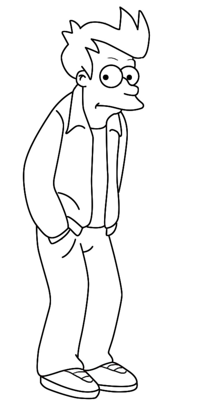 681x1390 Futurama Coloring Pages