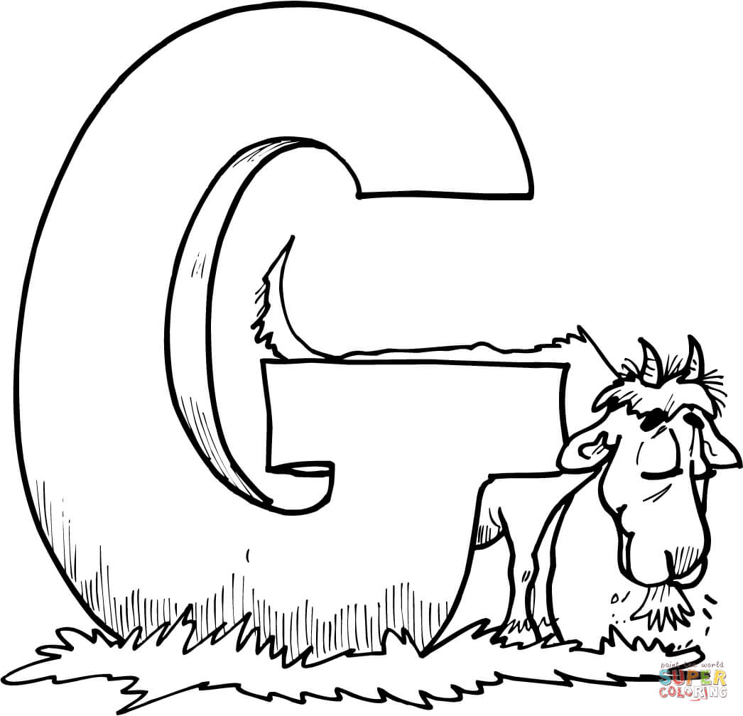 1046x1008 Practical Letter G Coloring Page Pages Studynow Me