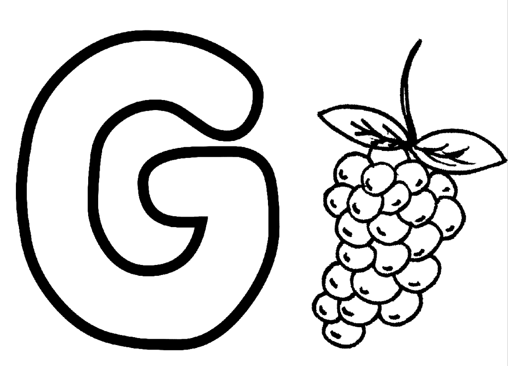 1020x735 G Coloring Page Amp Coloring Book