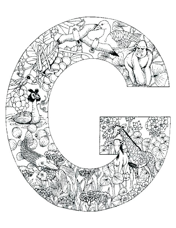 618x800 G Coloring Pages For Kids Kids Under Letter G Worksheets