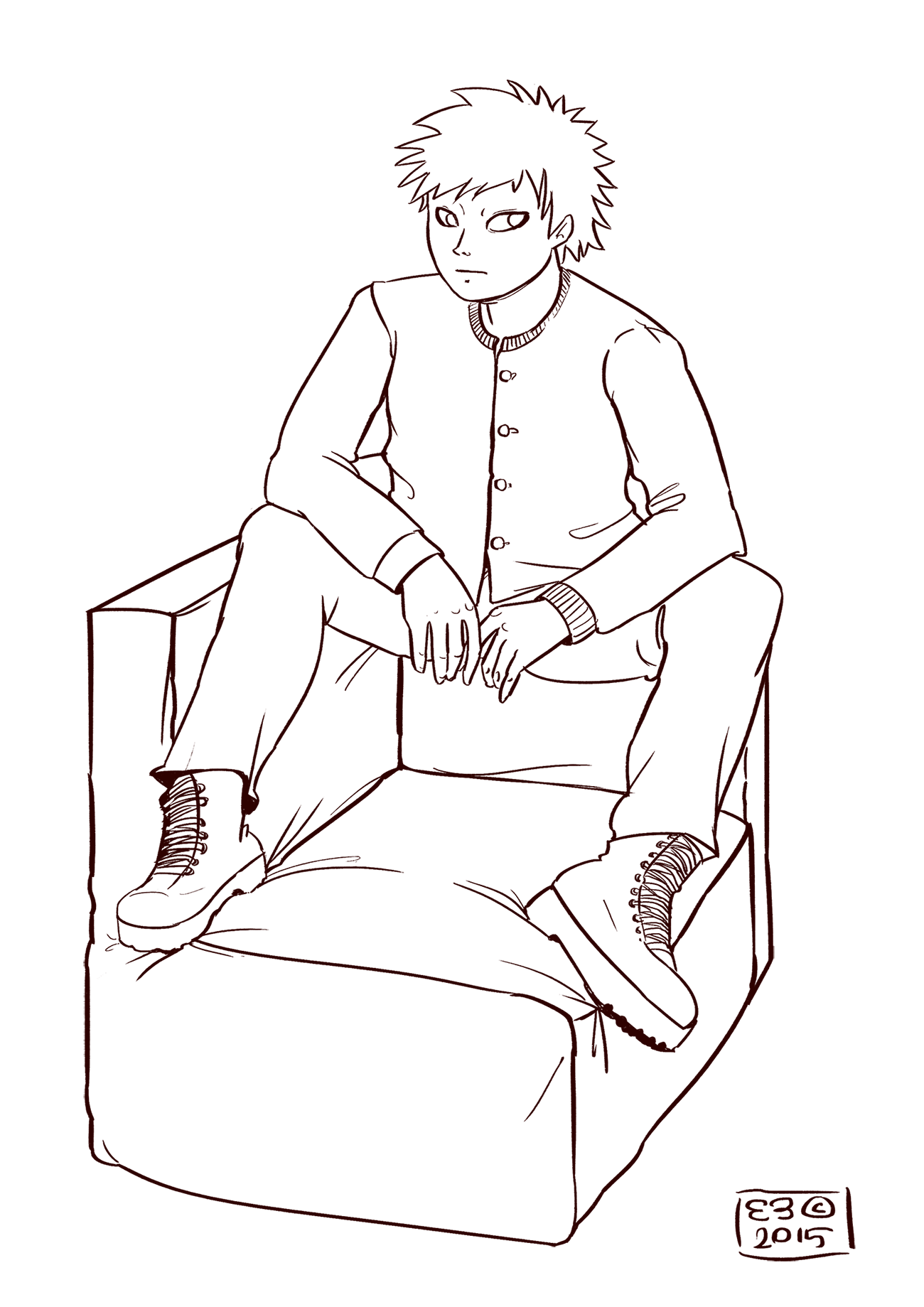 1300x1839 Gaara Fanart