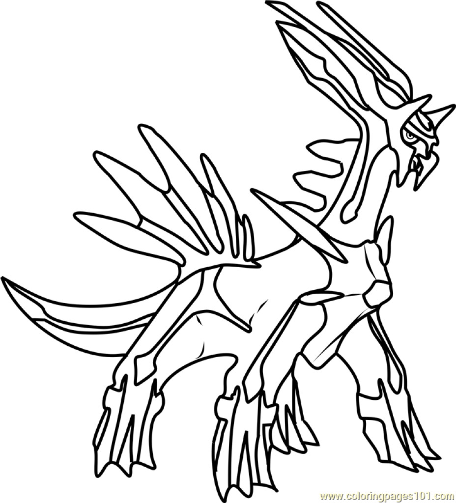 928x1024 Dialga Pokemon Coloring Page Free Pages Inside 15