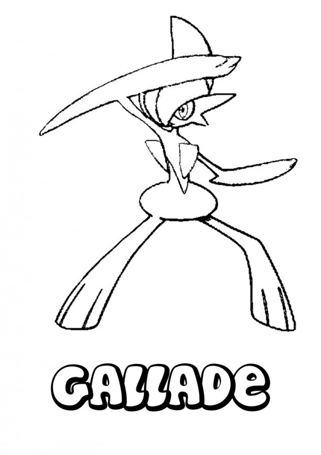 640x905 Mega Gallade Pokemon Coloring Pages