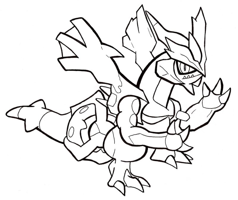 800x673 Black Kyurem Coloring Pages