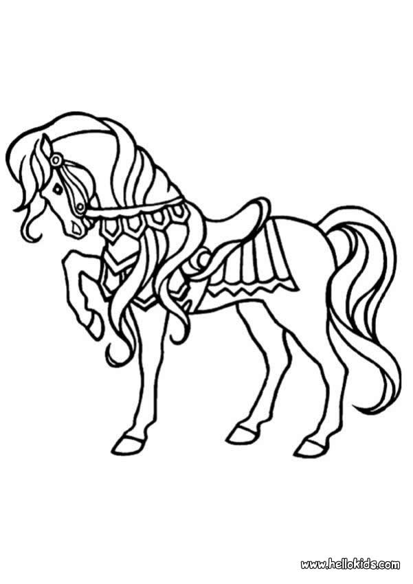 601x850 Galloping Horses Coloring Pages