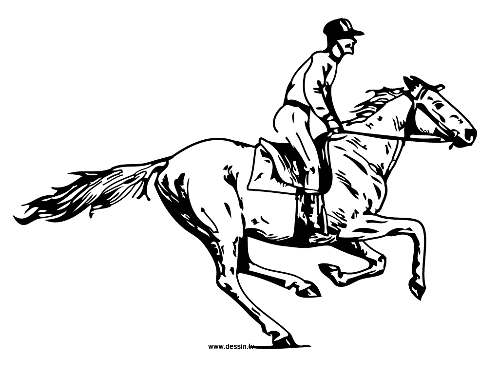 1024x768 Coloring Galloping Horse