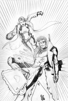 236x348 Gambit By Mikedimayuga Lineart Gambit (X Men)