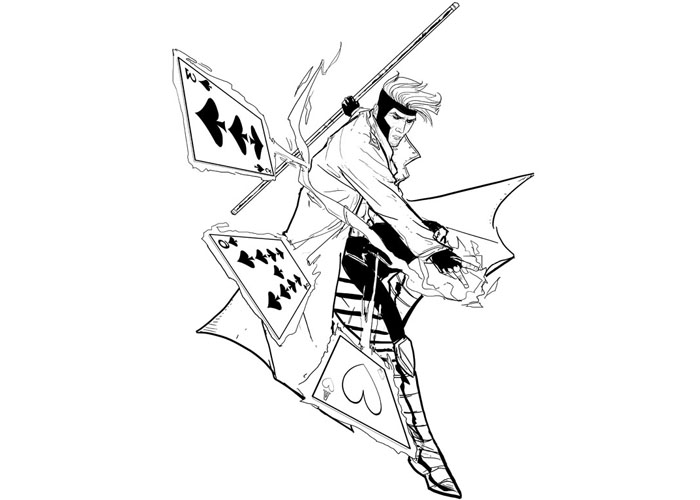 700x500 Gambit Coloring Pages