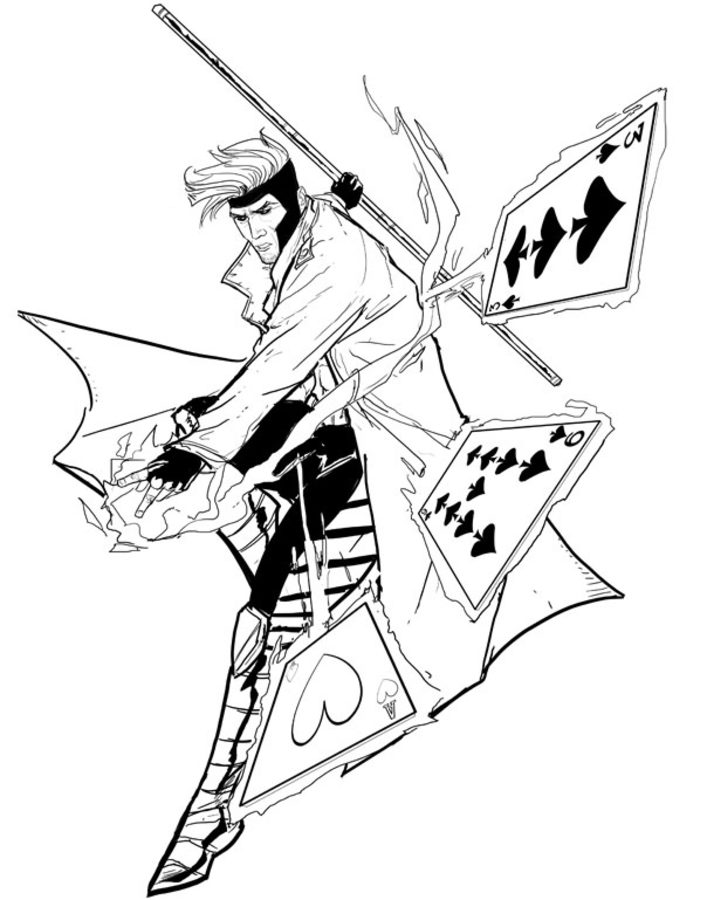 707x900 Coloring Pages Gambit, Printable For Kids Amp Adults, Free