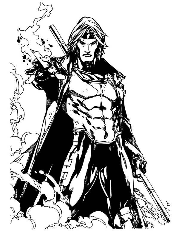 600x776 X Men Gambit Colouring Pages Dynamic Comic Book Art