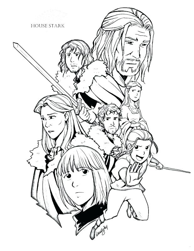 619x800 Game Of Thrones Coloring Book Finished Pages