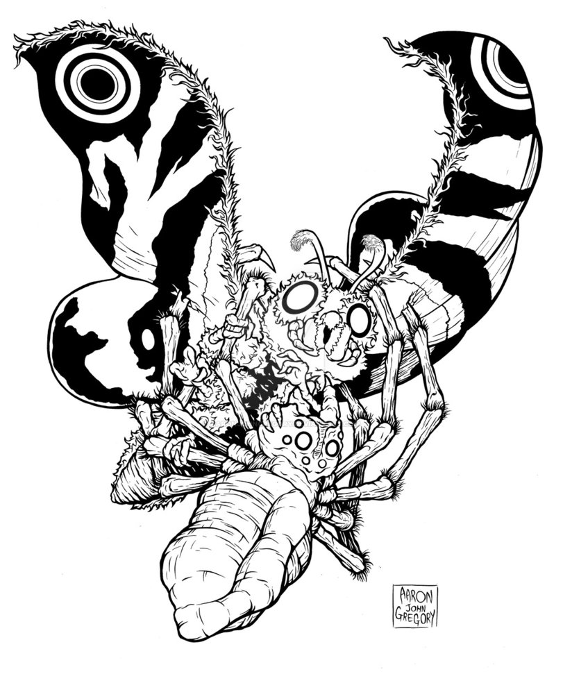 811x984 Last Minute Mothra Coloring Pages Fantastic Gamera The Giant