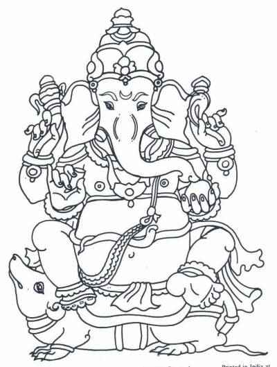 400x529 Ganesha Coloring Pages