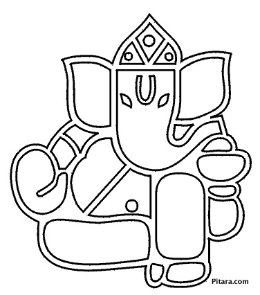 376x426 Lord Ganesha Coloring Pages Pitara Kids Network