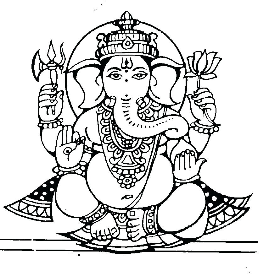 855x879 Coloring Ganesha Coloring Pages Lord Colouring Sheets Ganesh Ji