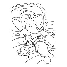 Ganesh Coloring Pages For Kids