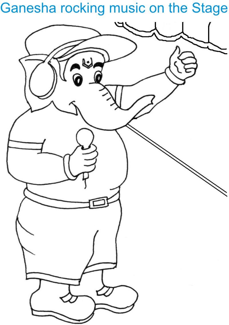 800x1136 Ganesh Chaturthi Coloring Page For Kids 9