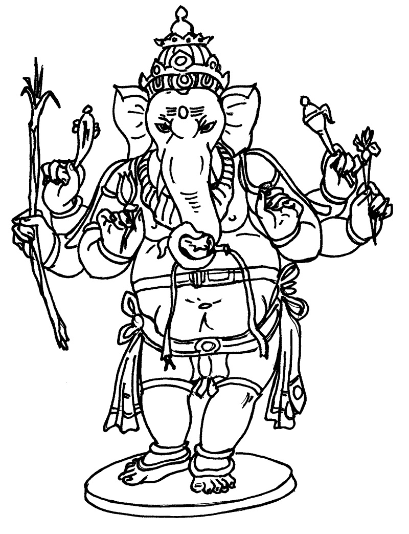 800x1043 Ganesha Images For Coloring Coloring Pages