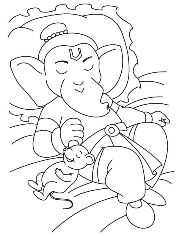 612x792 Baby Ganesha Coloring Pages Oloring For All Ages