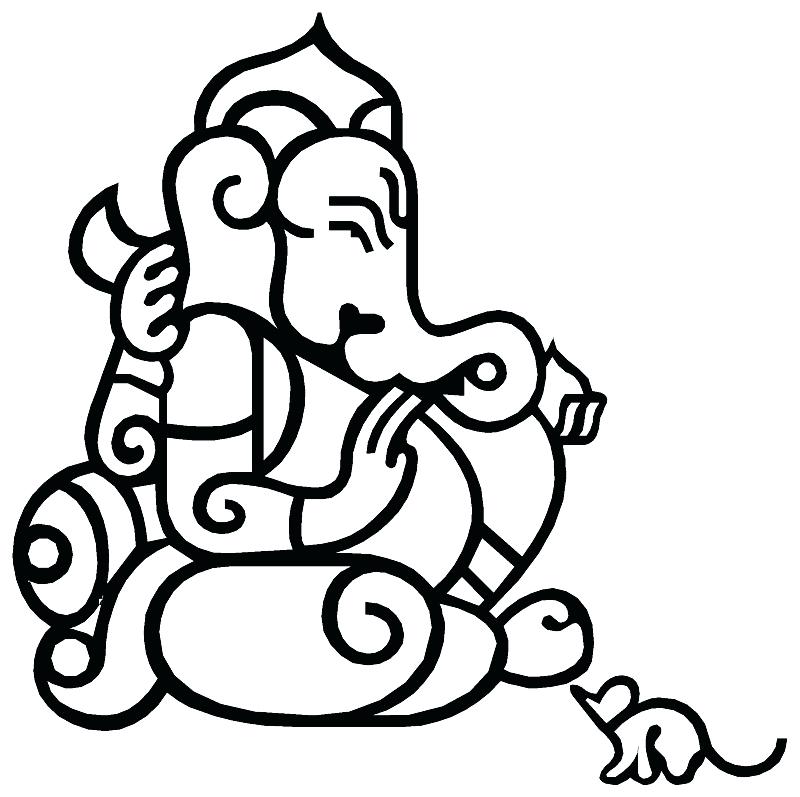 800x797 Lord Coloring Pages For Kids Kids Network Lord Ganesh Colouring