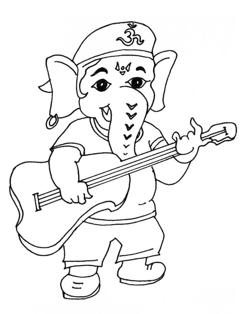 800x1033 Bal Ganesha Coloring Games Coloring Pages