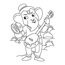 Ganesha Coloring Pages For Kids