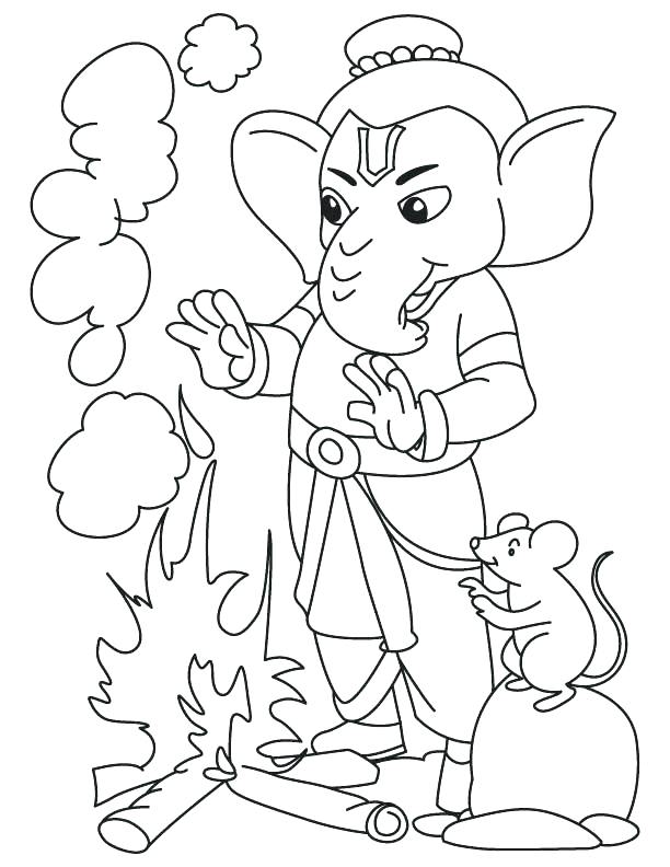 612x792 Ganesha Coloring Pages Lord Bal Ganesh Colouring Pages