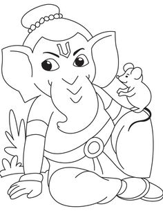 236x305 Simple Ganesha Drawing For Kids