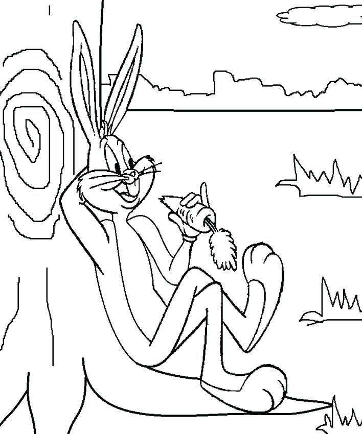 708x850 Bugs Bunny Coloring Page Tunes Coloring Pages To Print Tunes Bugs