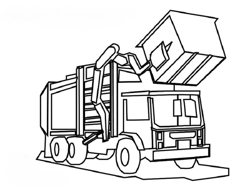 841x650 Brilliant Recycling Truck Coloring Page Given Luxury Article