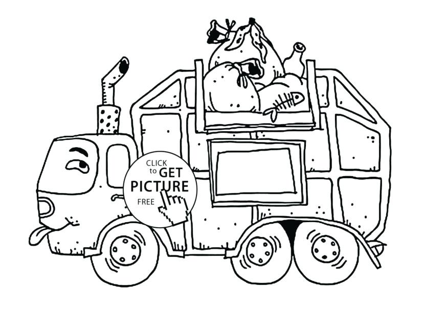 827x609 Garbage Truck Coloring Pages Garbage Truck Coloring Page Elegant