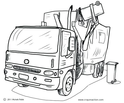 521x432 Garbage Truck Coloring Pages Main Image For The Garbage Truck