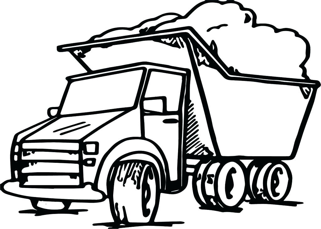 1024x730 Dump Truck Coloring Page Professional