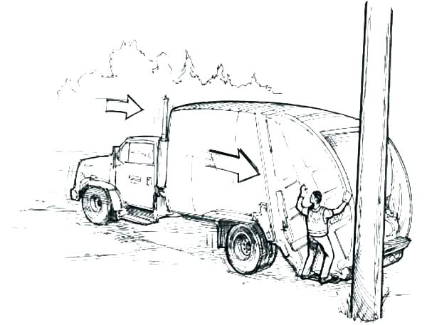 600x457 Garbage Truck Coloring Page