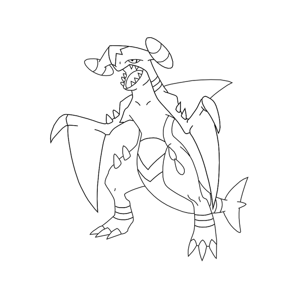 600x600 Free Garchomp Template By Behindclosedeyes00