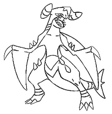 392x400 Pokemon Mega Garchomp Coloring Pages