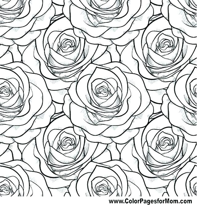 640x667 Flower Garden Coloring Page Flower Coloring Pages For Adults