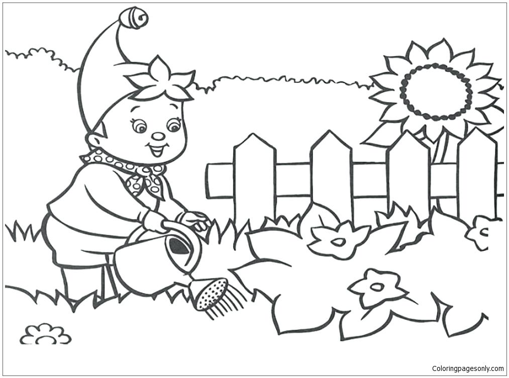 1013x752 Printable Secret Garden Coloring Pages Kids Coloring Boy Watering