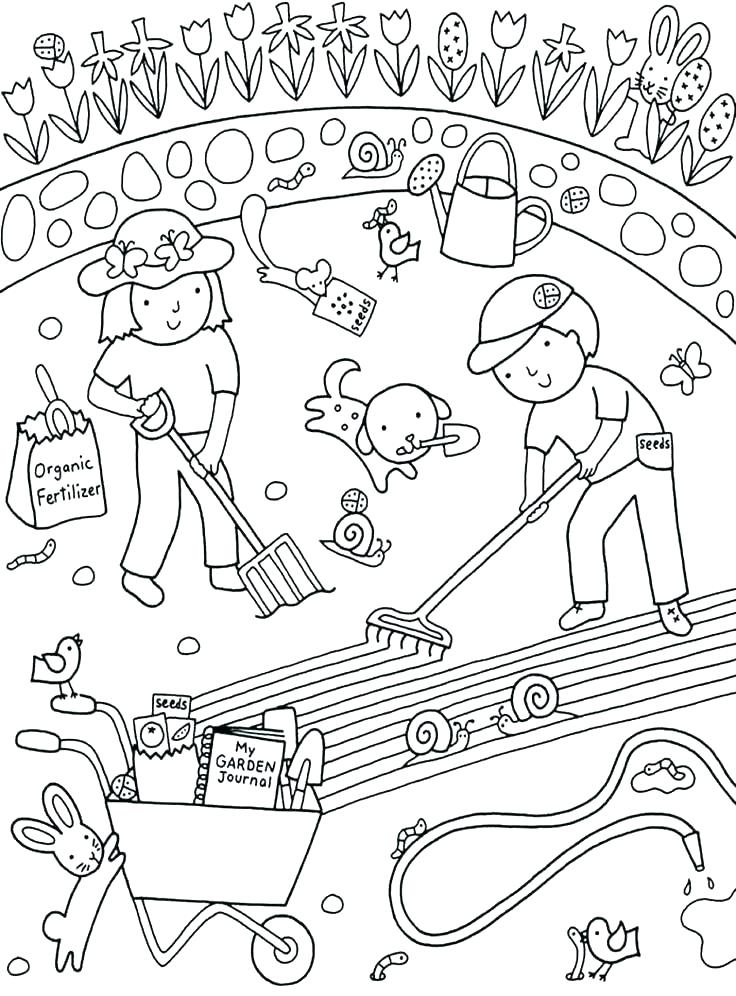 736x996 Vegetable Garden Coloring Pages Vegetable Garden Coloring Pages