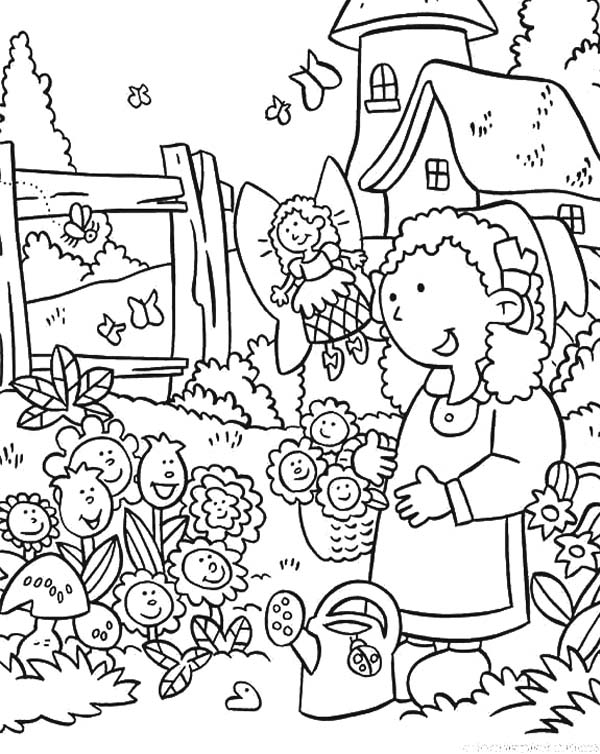 600x754 Flower Garden Coloring Pages