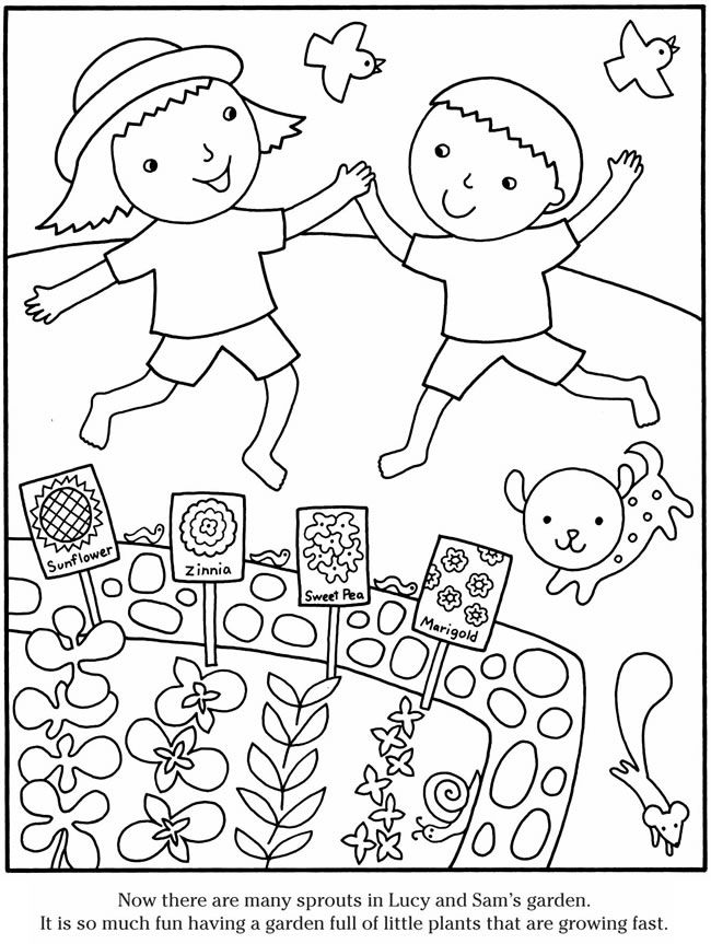 Garden Coloring Pages For Preschool