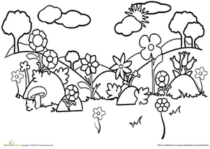 301x214 Garden Coloring Pages Amp Printables