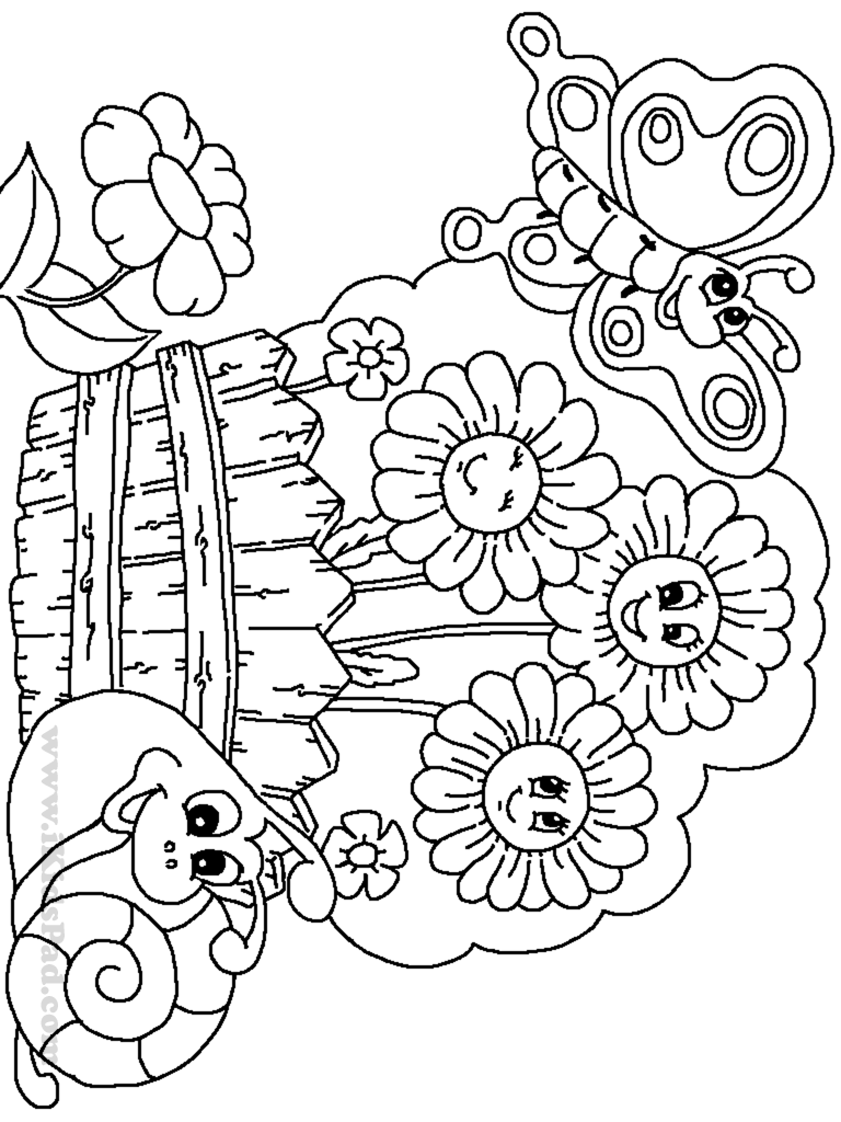 768x1024 Butterfly Garden Coloring Pages Gallery Of Garden, The Secret