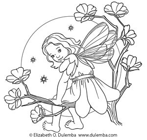 Garden Fairy Coloring Pages