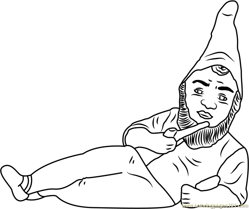 799x670 German Garden Gnome Coloring Page