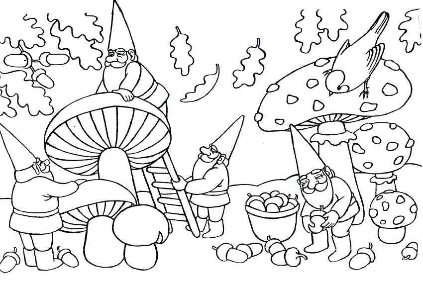 850x567 Gnome Coloring Pages Gnome Coloring Pages Working Gnomes The Gnome