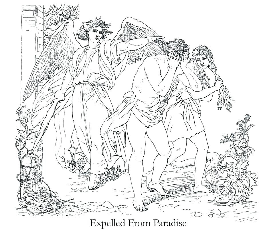 940x809 Garden Of Eden Coloring Pages Garden Of Coloring Bible Stories