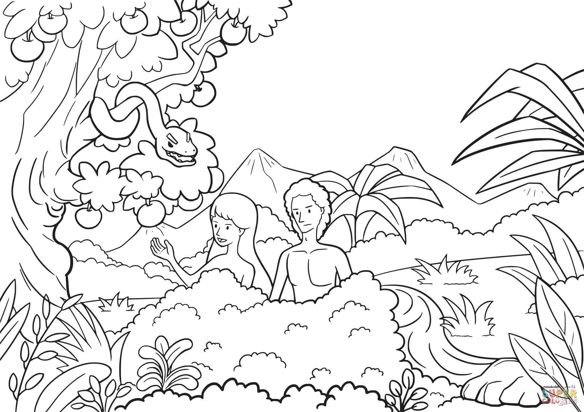 1920x1357 Unlimited Garden Of Eden Coloring Page Impress