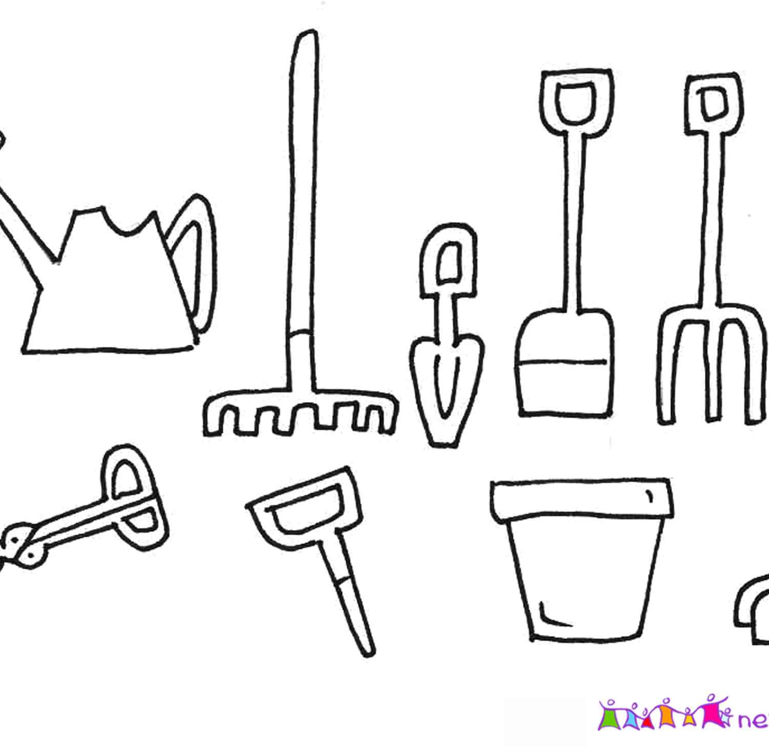 1500x1456 Tools Coloring Pages Inspirational Gardening Tools Colouring Pages