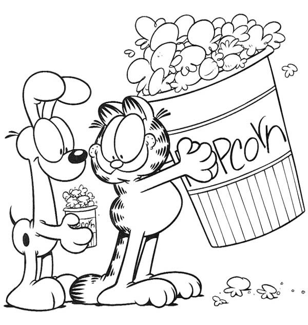 Garfield And Odie Coloring Pages